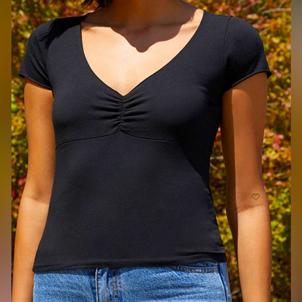 Brandy Melville Black Cinched Top